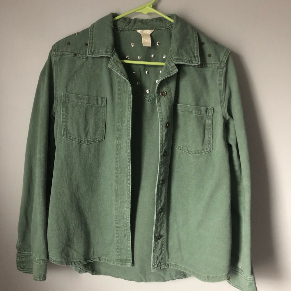 green denim jacket - Picture 1 of 6